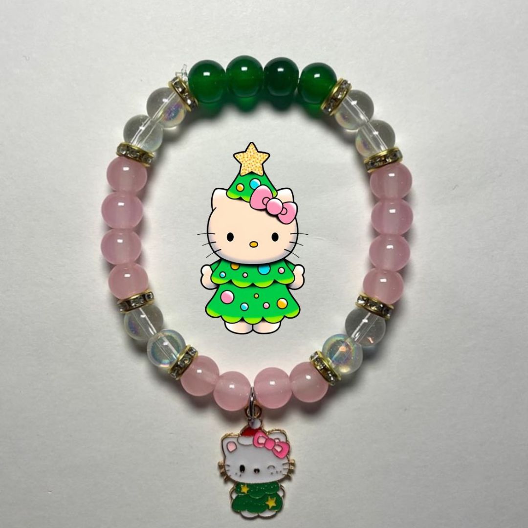 Pink Hello Kitty Christmas Bracelet