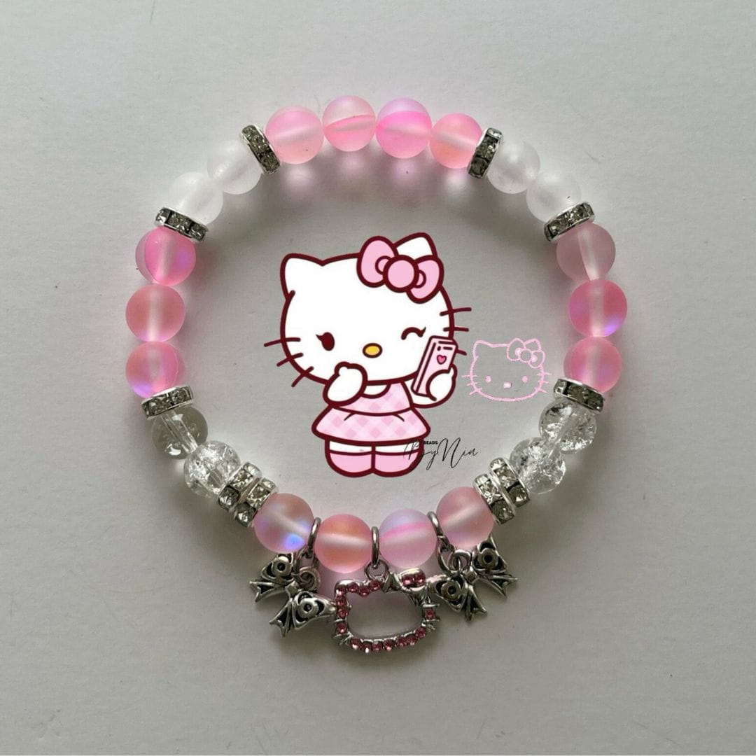 Pink Hello Kitty Valentines Bracelet