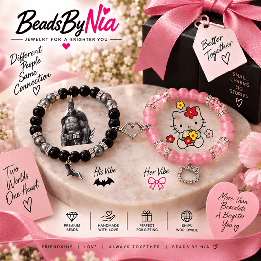 Hello Kitty & Batman Matching Bracelet