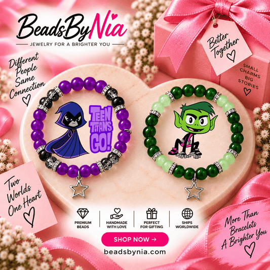 Raven & Beast Boy Matching Bracelets