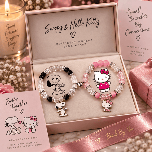 Matching Snoopy & Hello Kitty Bracelets