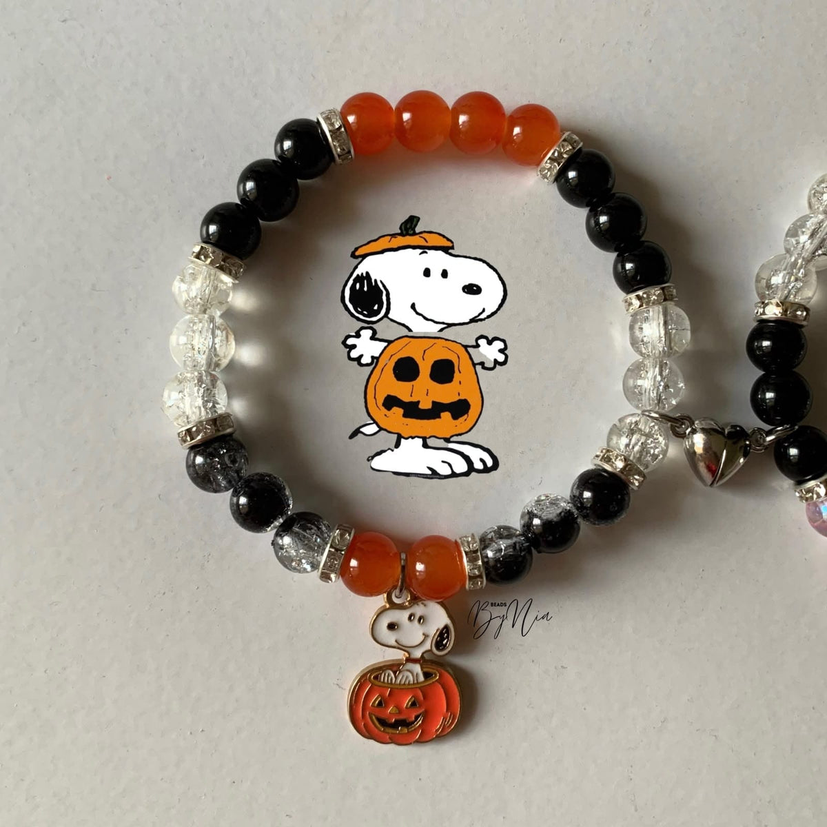 Hello Kitty & Snoopy Halloween Matching Bracelets