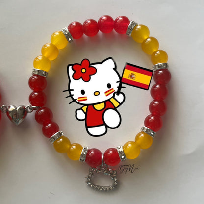 Spain WorldCup Collection - Spiderman & Hello Kitty Matching Bracelets