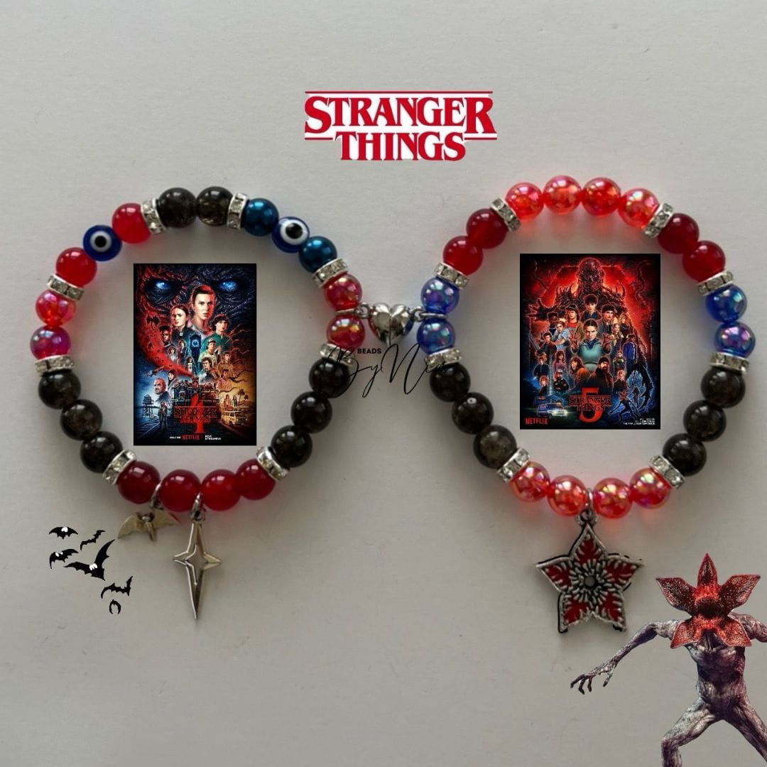 Stranger Things Matching Bracelets & Nail set