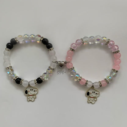 Snoopy matching bracelets for best friends and couples — Beads by Nia