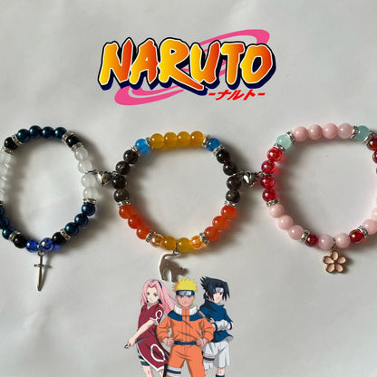 Naruto Team 7 matching bracelets Naruto Sasuke Sakura — Beads by Nia