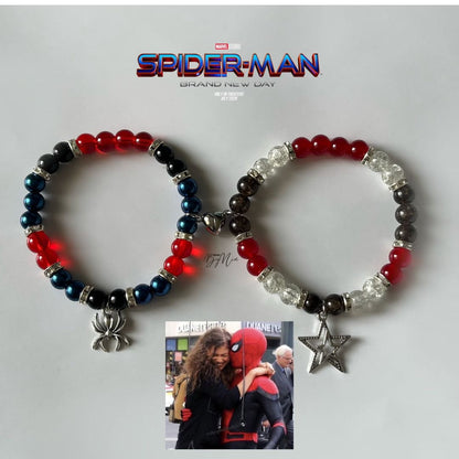 Spiderman & MJ matching bracelets Marvel inspired — Beads by Nia