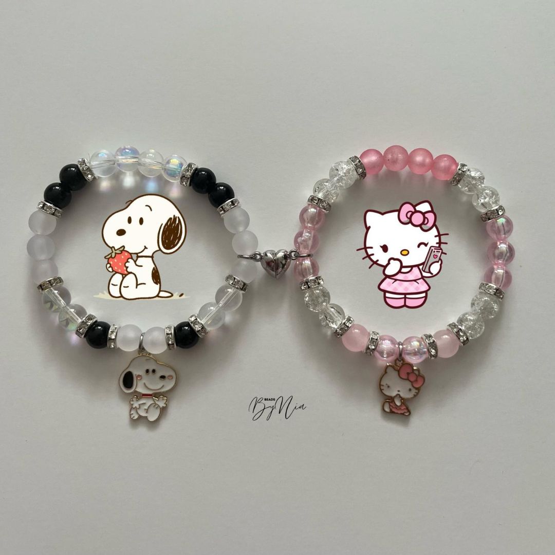 Matching Snoopy & Hello Kitty Bracelets