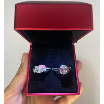 Hello Kitty And Spiderman Rings