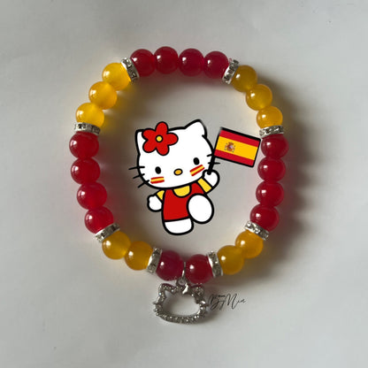 Spain WorldCup Collection - Spiderman & Hello Kitty Matching Bracelets