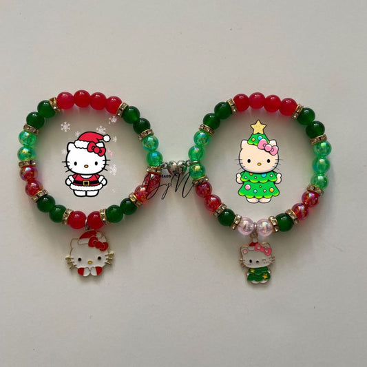 Matching Christmas Hello Kitty Bracelets