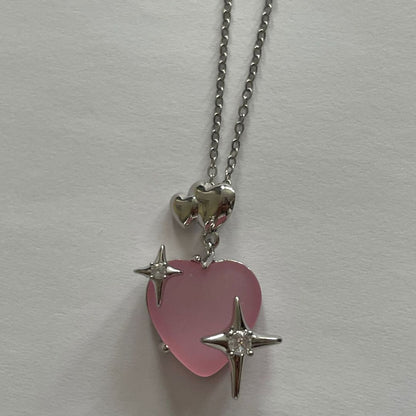 Y2K Heart Necklaces - Nostalgic Elegance for the Modern Heart