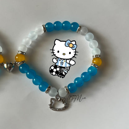 Argentina WorldCup Collection - Spiderman & Hello Kitty Matching Bracelets