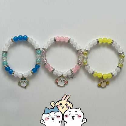 Chiikawa matching bracelets Hachiware Usagi kawaii set — Beads by Nia