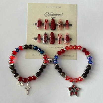 Stranger Things Matching Bracelets & Nail set