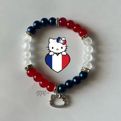 France WorldCup Collection - Spiderman & Hello Kitty Matching Bracelets