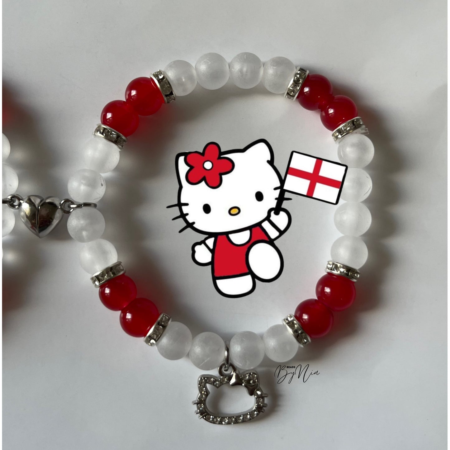 England WorldCup Collection - Spiderman & Hello Kitty Matching Bracelets