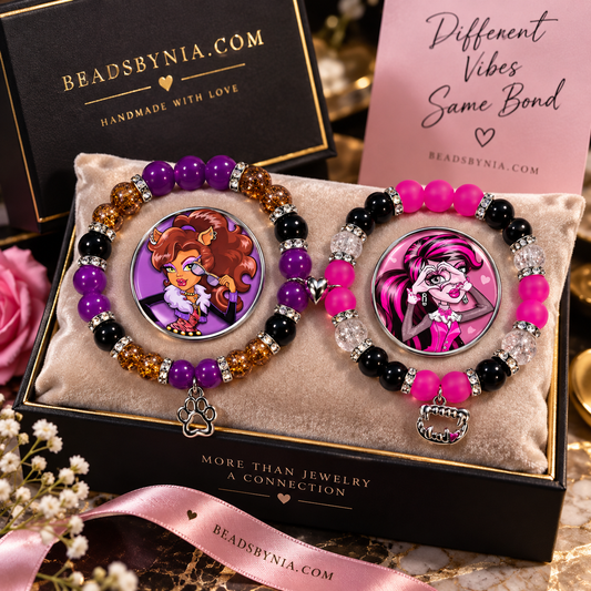 Draculaura & Clawdeen Matching Bracelets
