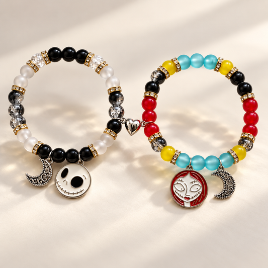 Jack & Sally - A Nightmare before Christmas Matching Bracelets