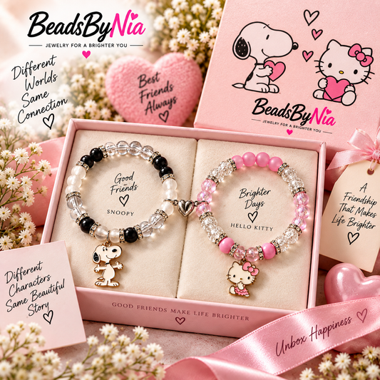 Matching Snoopy & Hello Kitty Bracelets