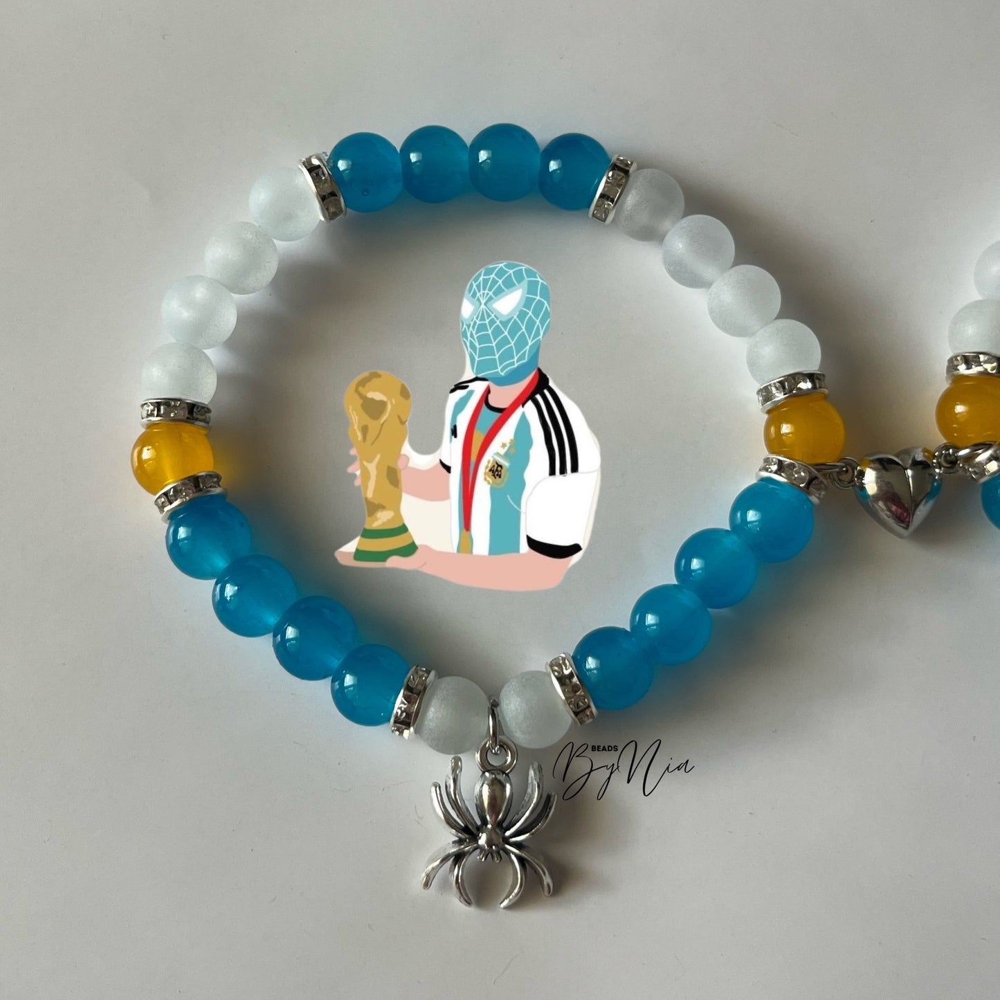 Argentina WorldCup Collection - Spiderman & Hello Kitty Matching Bracelets