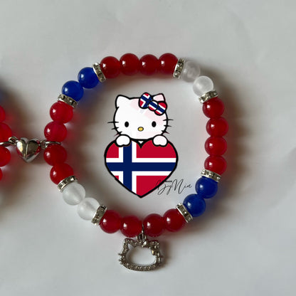 Norway World Cup Collection - Spiderman & Hello Kitty Matching Bracelets