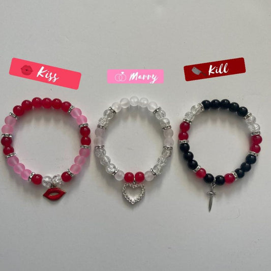 Kiss, Marry, or K1ll Bracelets