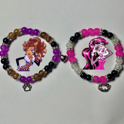 Draculaura & Clawdeen Matching Bracelets