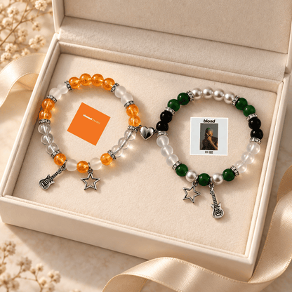 Frank Ocean Channel Orange and Blond bracelet set in a cream gift box - Beads by Nia