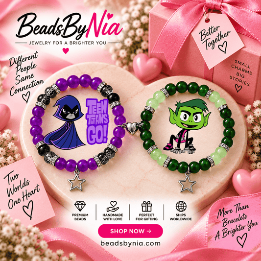 Raven & Beast Boy Matching Bracelets