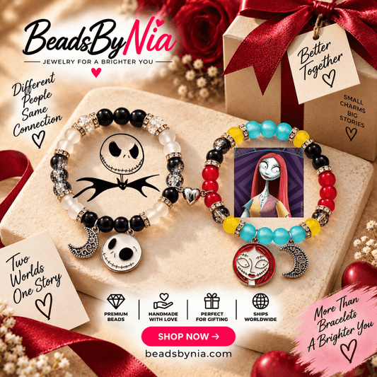 Jack & Sally - A Nightmare before Christmas Matching Bracelets