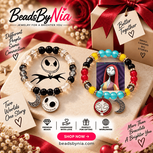 Jack & Sally - A Nightmare before Christmas Matching Bracelets