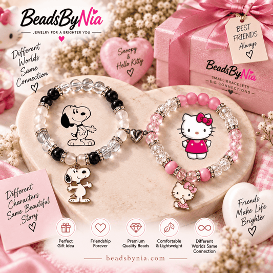 Matching Snoopy & Hello Kitty Bracelets