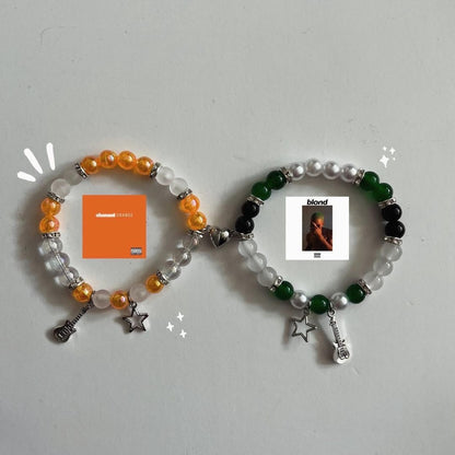 Frank Ocean Channel Orange and Blond bracelets with album art charms - Beads by Nia