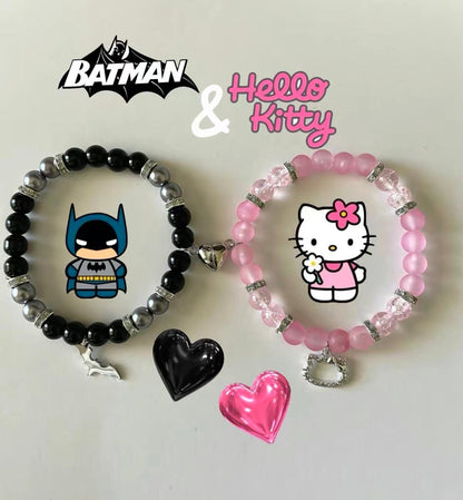 Hello Kitty & Batman Matching Bracelet