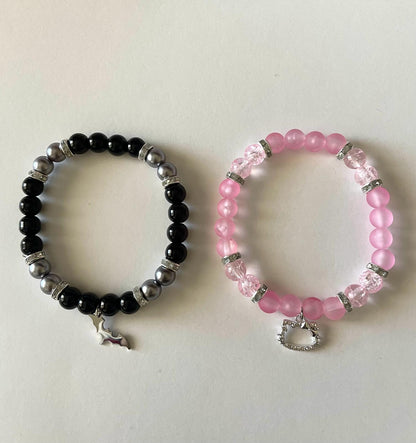 Hello Kitty & Batman Matching Bracelet