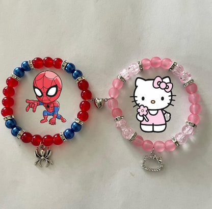 Hello Kitty & Spiderman Matching Bracelets