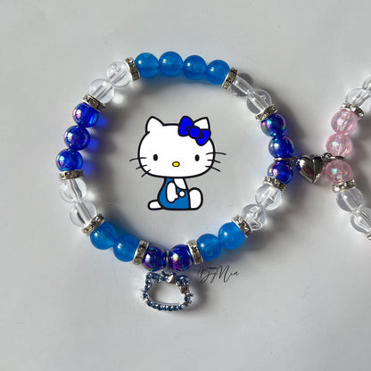 Blue & Pink Hello Kitty Matching Bracelets