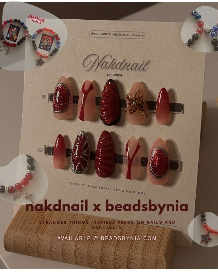 Stranger Things Matching Bracelets & Nail set