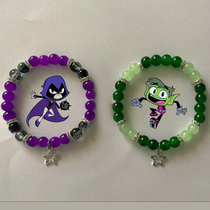 Raven & Beast Boy Matching Bracelets
