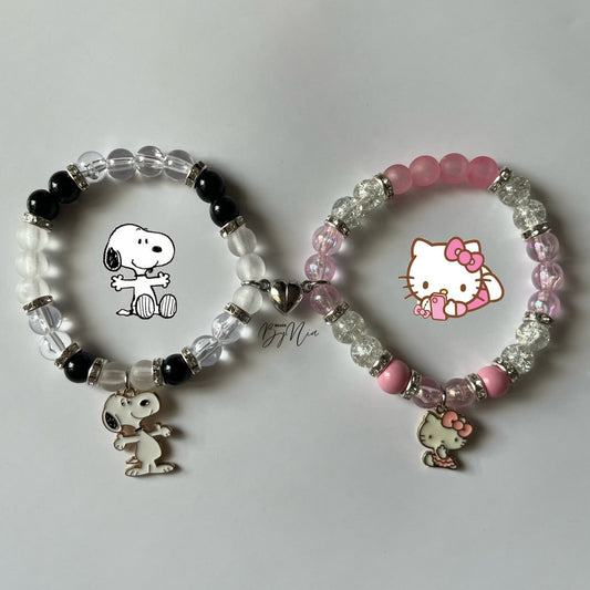 Matching Snoopy & Hello Kitty Bracelets