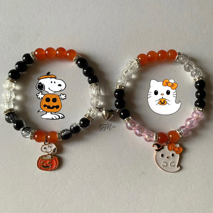 Hello Kitty & Snoopy Halloween Matching Bracelets