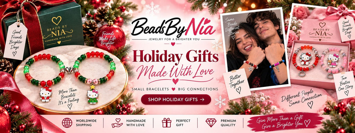 Beads By Nia Holiday Gifts Made With Love - matching Hello Kitty Christmas bracelets