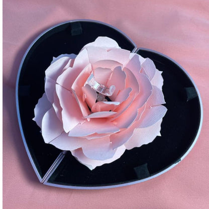 Folding Rose Ring Box for couples gift set