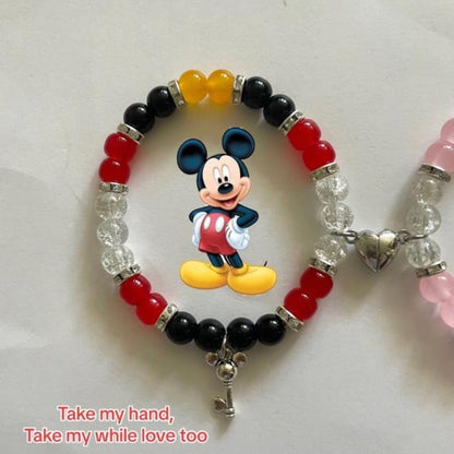 Mickey Mouse beaded bracelet handmade by Beads by Nia