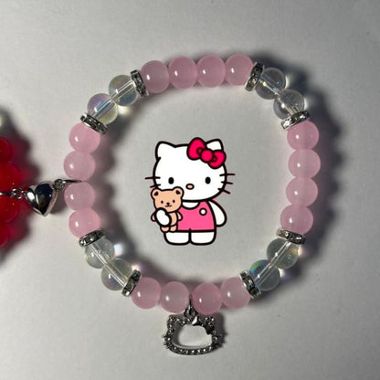 Red and Pink Matching Hello Kitty Bracelets