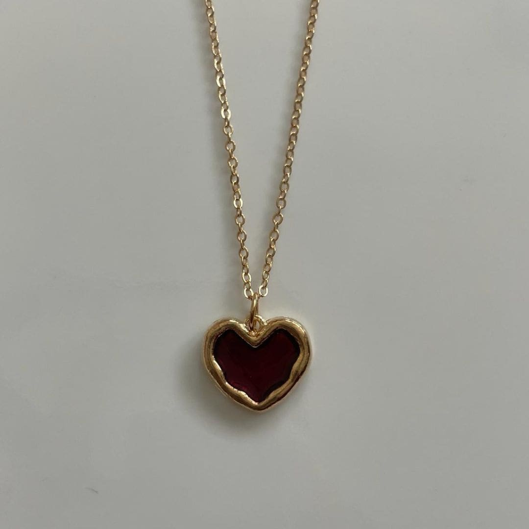 Radiant Red Heart Necklace