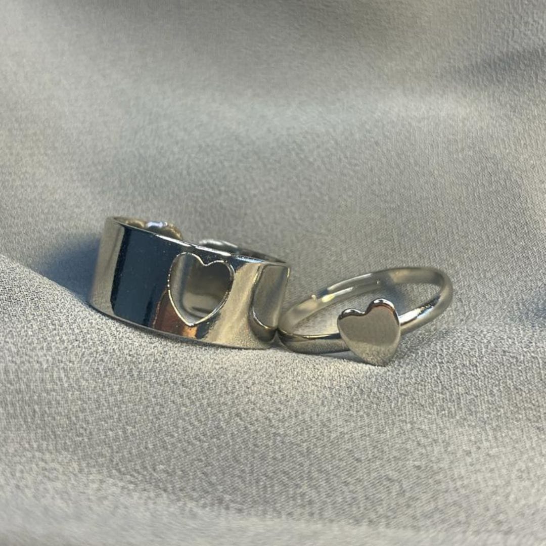 Mathing Rings Snap Heart Heart Pair Rings – BEADS BY NIA
