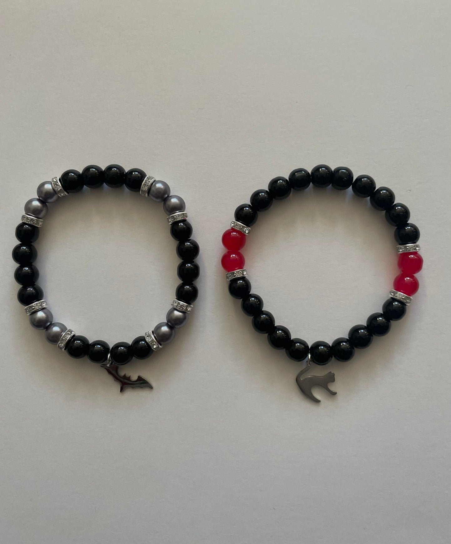 Catwoman and Batman Matching Bracelets